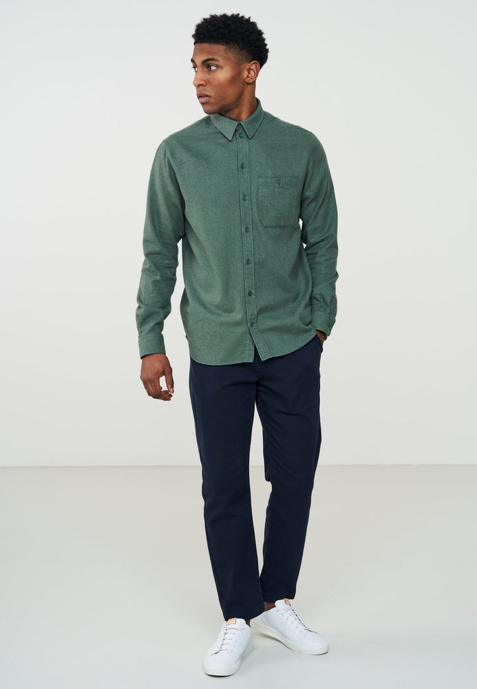 
                  
                    DISANTHUS Deep Green Twotone Shirt
                  
                