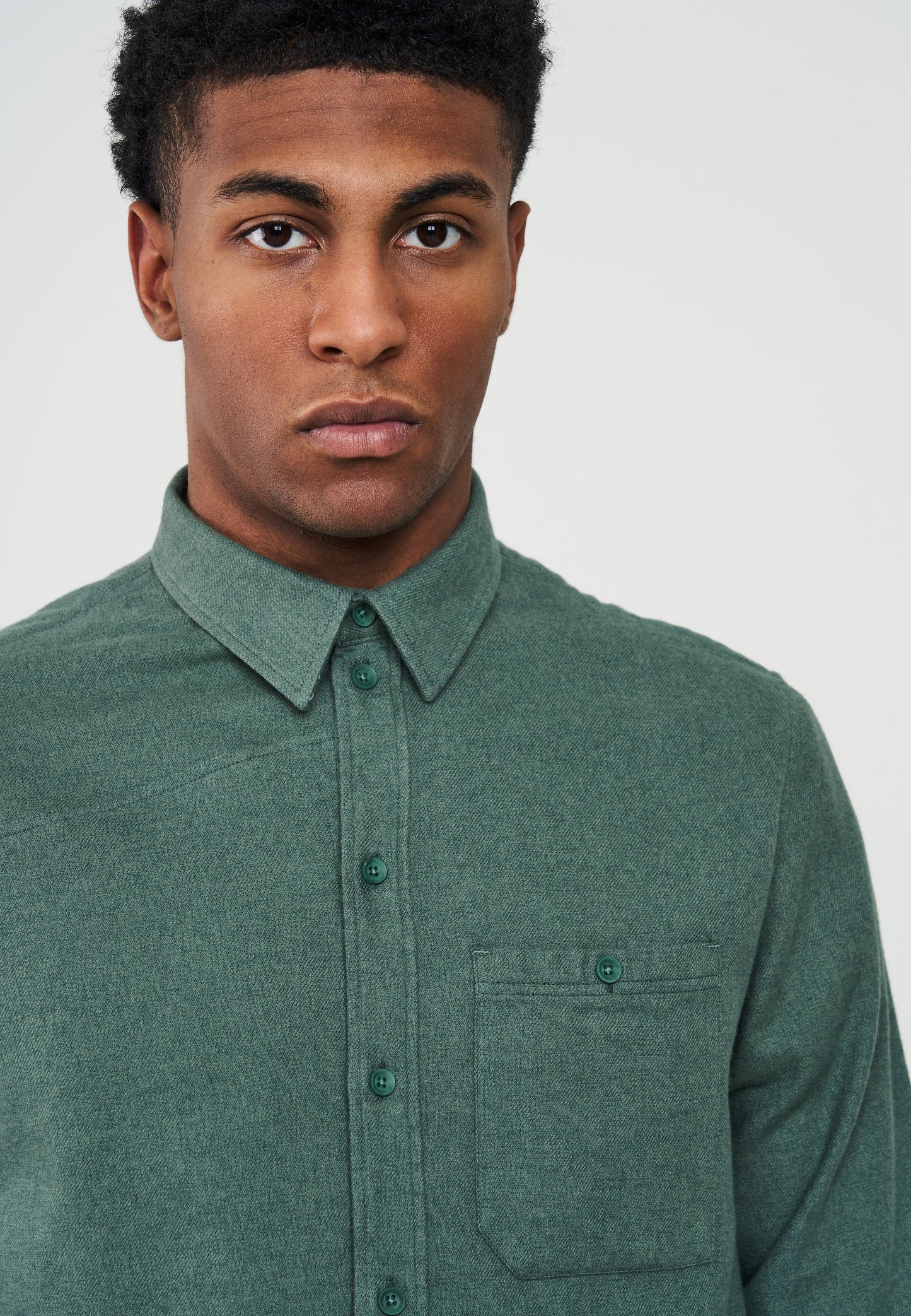 
                  
                    DISANTHUS Deep Green Twotone Shirt
                  
                