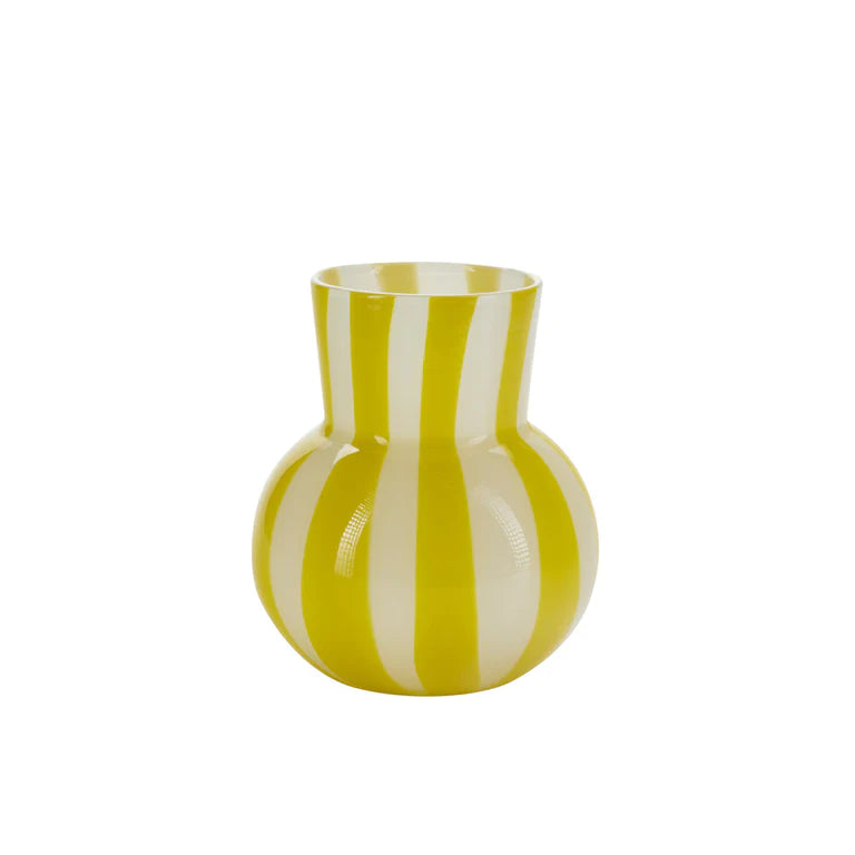 
                  
                    Yellow White Candy Glass Vase
                  
                