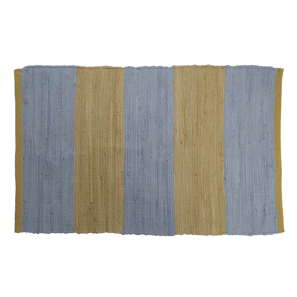Purple Beige Striped Rug