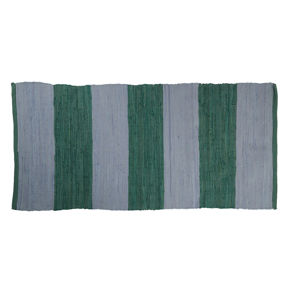 Purple Green Striped Rug