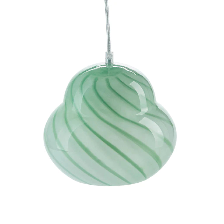 
                  
                    Green Pendant Stripe Glass Lamp
                  
                