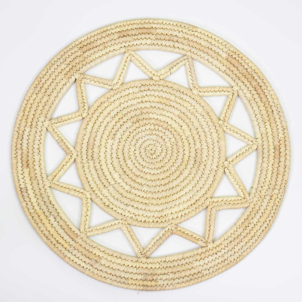 Large Natural Palm Zigzag Trivet