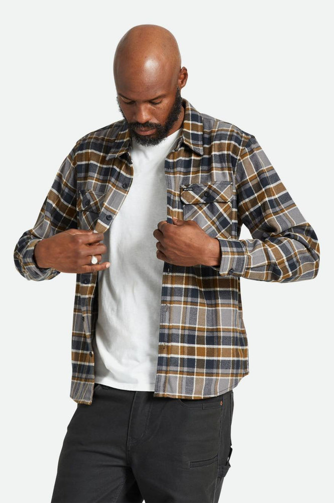 
                  
                    BOWERY Black Desert Palm Beige Flannel Shirt
                  
                