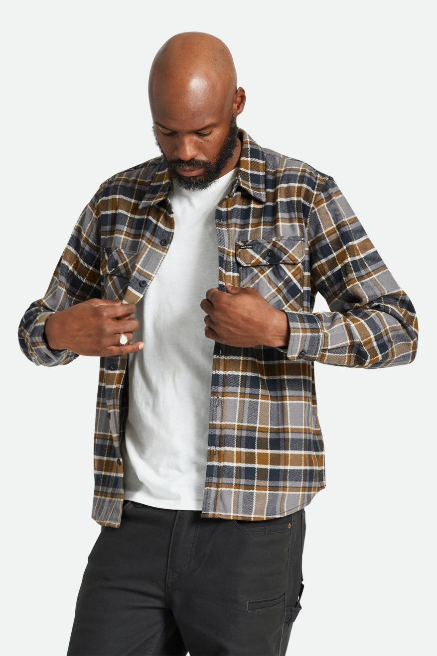 
                  
                    BOWERY Black Desert Palm Beige Flannel Shirt
                  
                