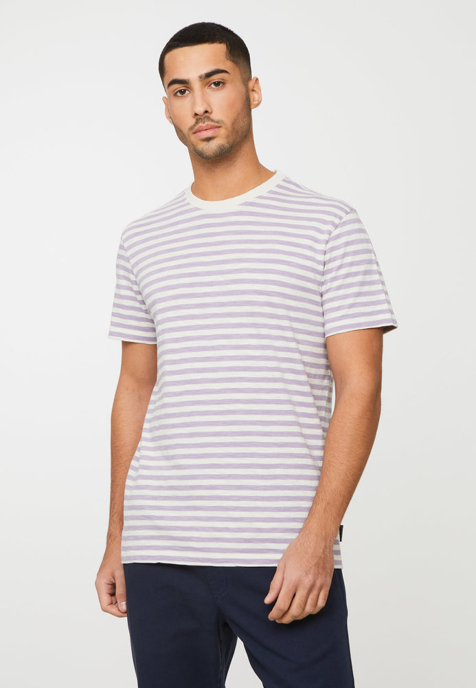 
                  
                    DELONIX Gray Lilac Stripes T-Shirt
                  
                