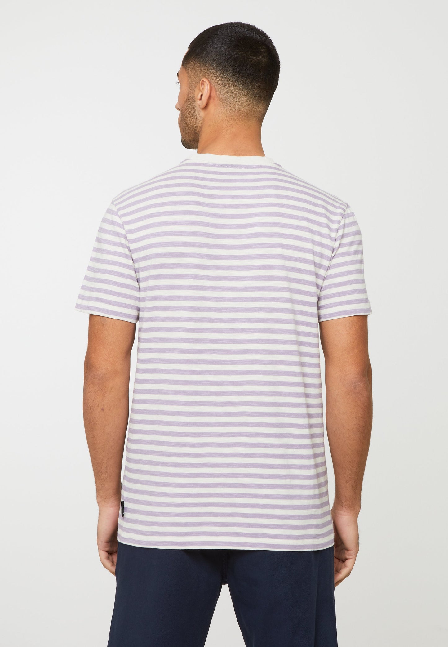 
                  
                    DELONIX Gray Lilac Stripes T-Shirt
                  
                