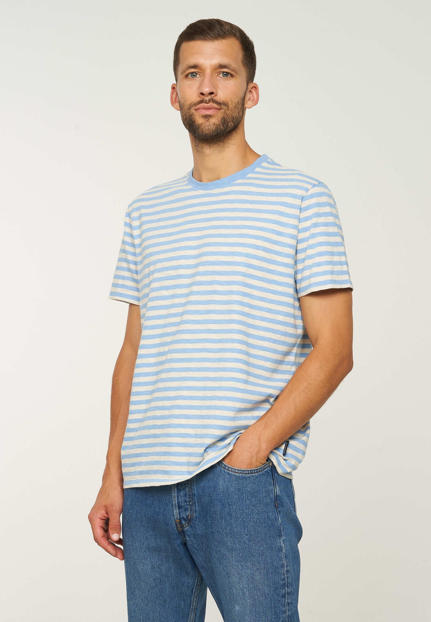 
                  
                    DELONIX Cornflower Blue Stripes T-Shirt
                  
                