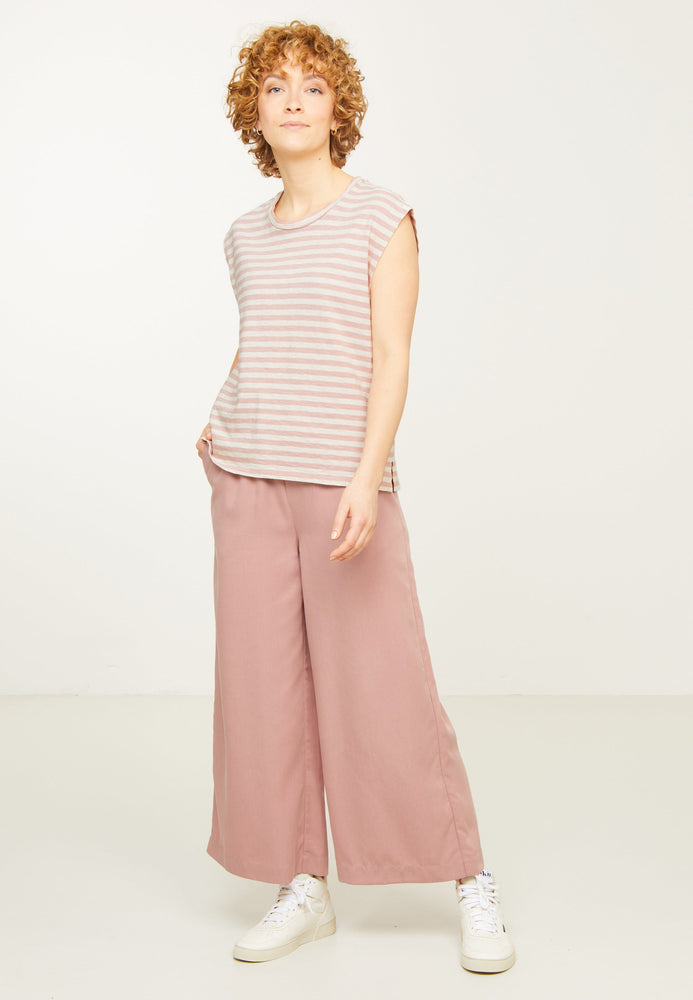 
                  
                    ZINNIA STRIPES Blush Rose T-Shirt
                  
                