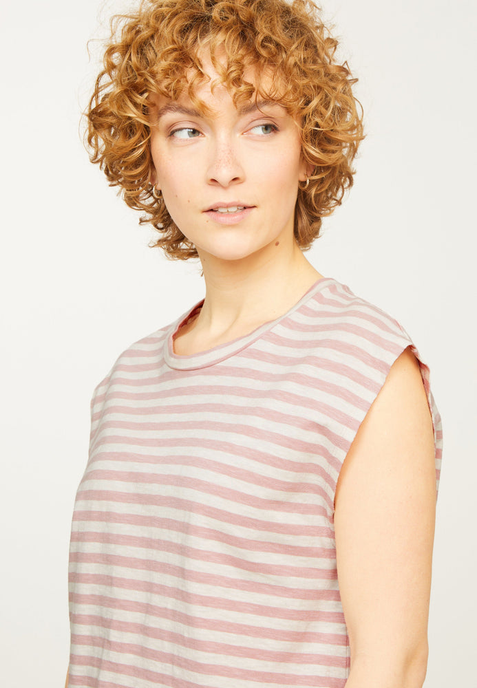 
                  
                    ZINNIA STRIPES Blush Rose T-Shirt
                  
                