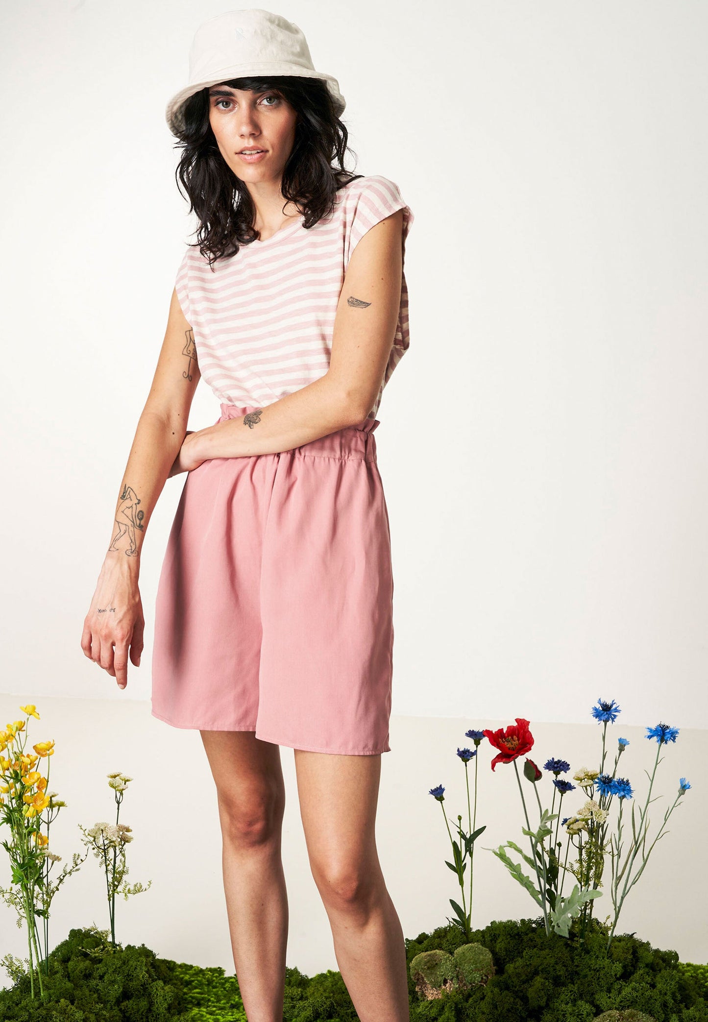 
                  
                    ZINNIA STRIPES Blush Rose T-Shirt
                  
                