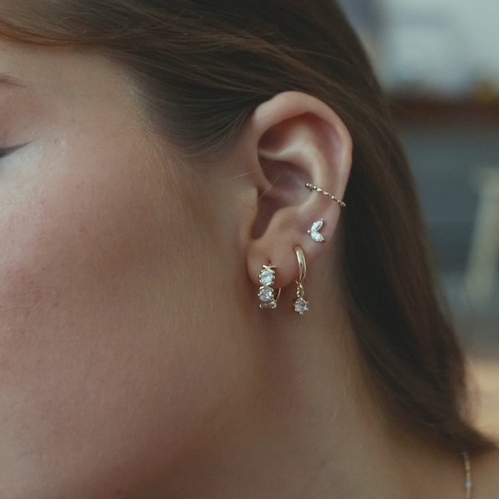 
                  
                    LEAH White Crystal Leaf Stud Earrings
                  
                
