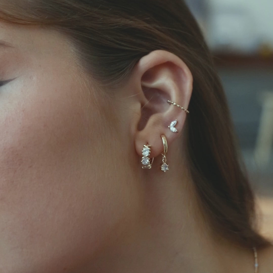 
                  
                    LEAH White Crystal Leaf Stud Earrings
                  
                