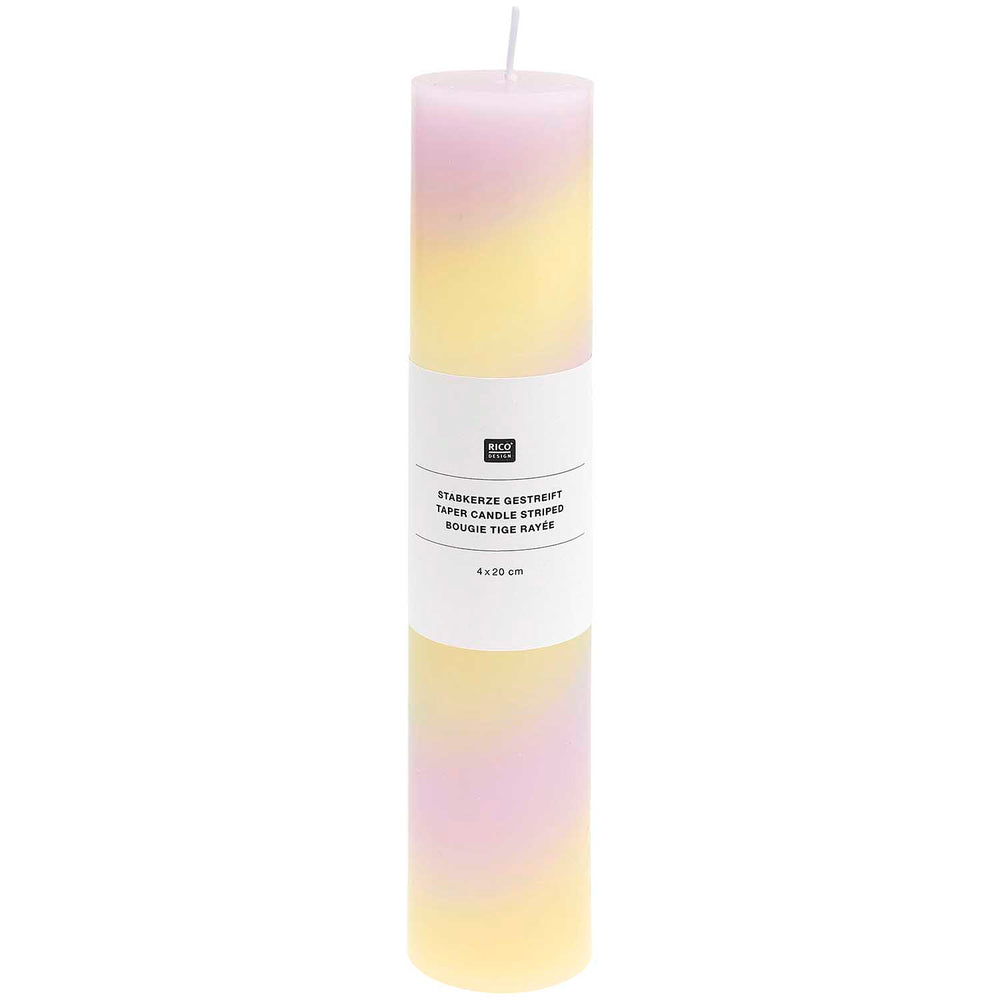 
                  
                    Lilac Yellow Striped Taper Candle
                  
                