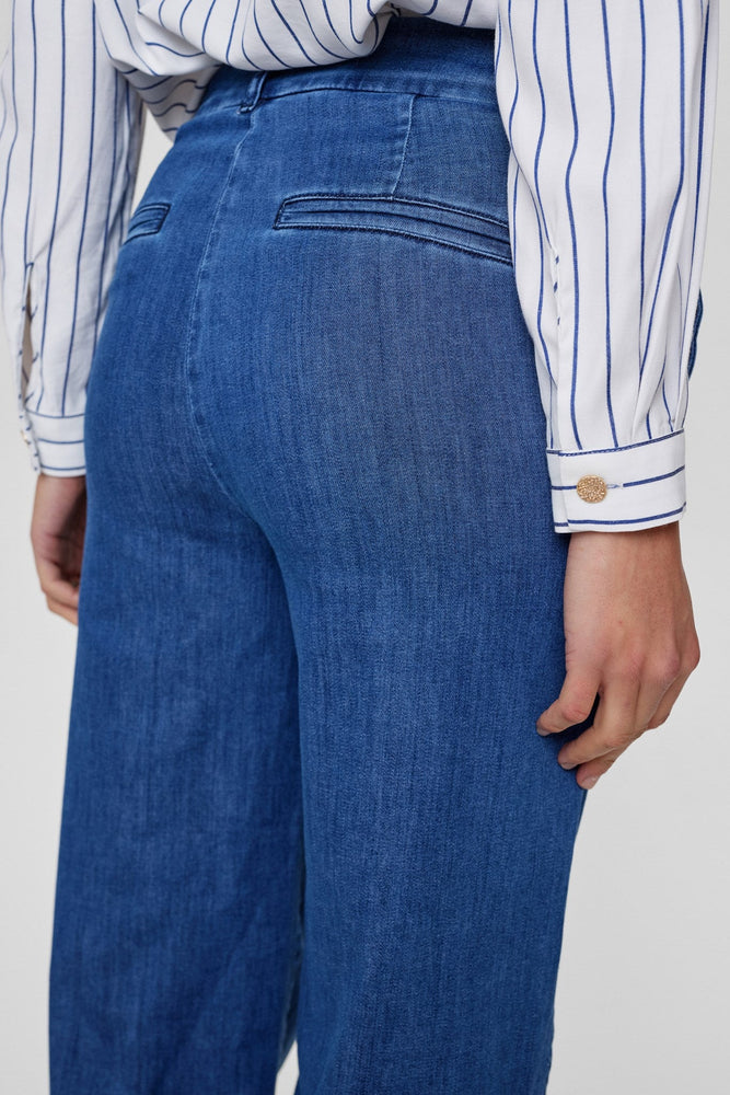 
                  
                    NUAMBER Medium Blue Denim Trousers
                  
                