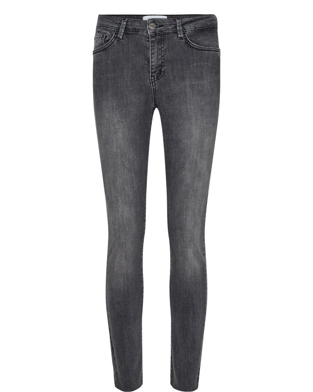 NUSIDNEY Dark Grey Denim Cropped Jeans