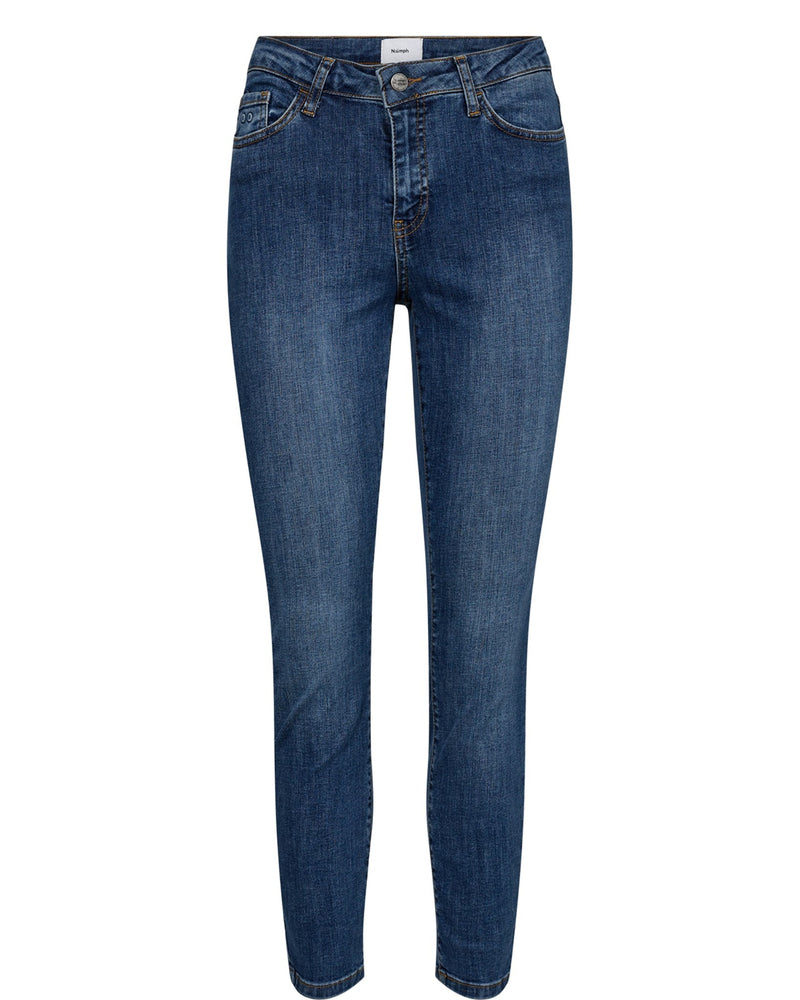 
                  
                    NUSIDNEY Medium Blue Denim Cropped Jeans
                  
                
