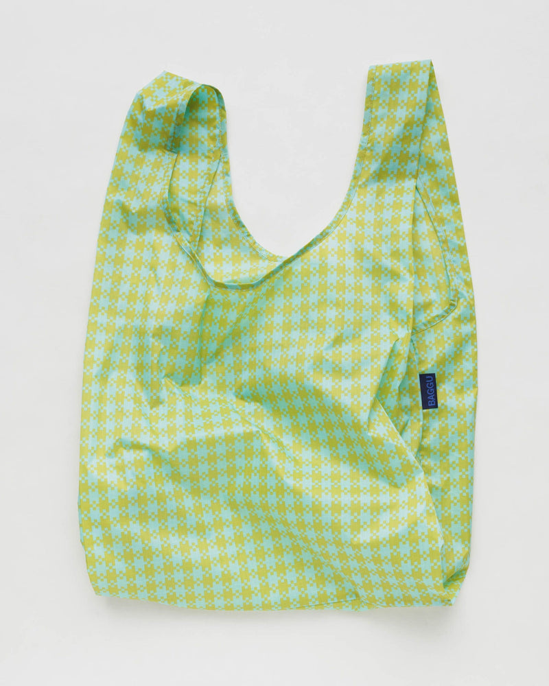 
                  
                    Mint Pixel Gingham Standard Baggu Bag
                  
                