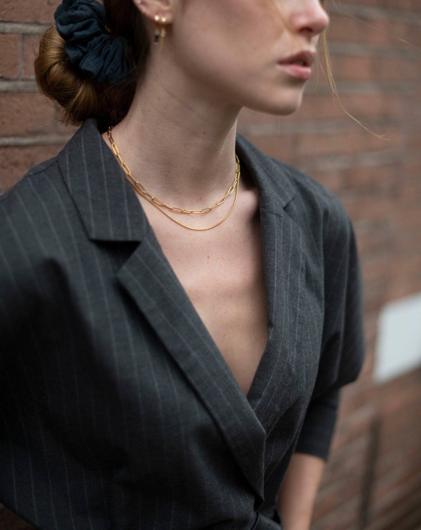 
                  
                    Small Gold Snake 4 Lengths Possible Necklace
                  
                