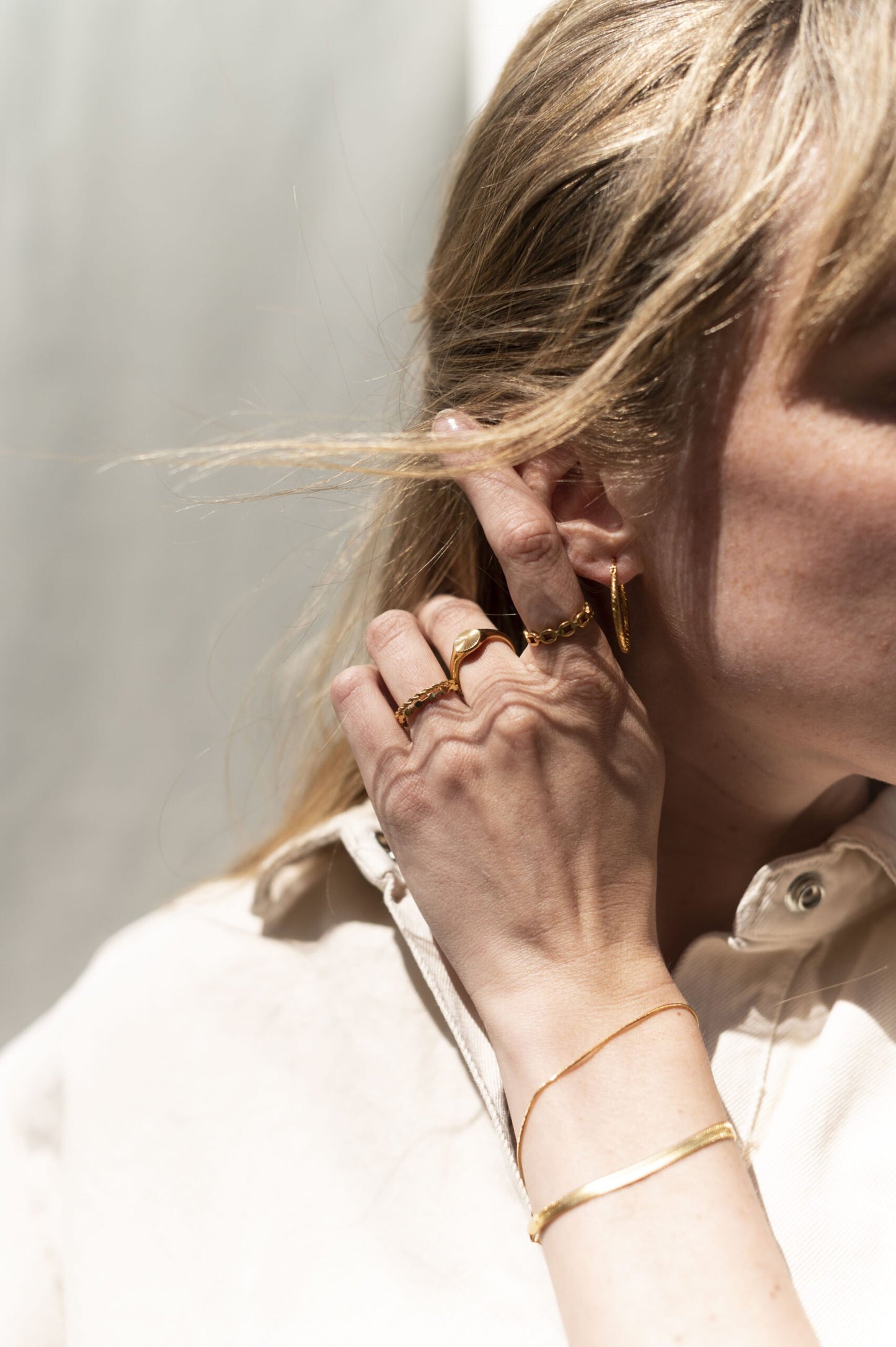 
                  
                    Gold Flat Snake Bracelet
                  
                