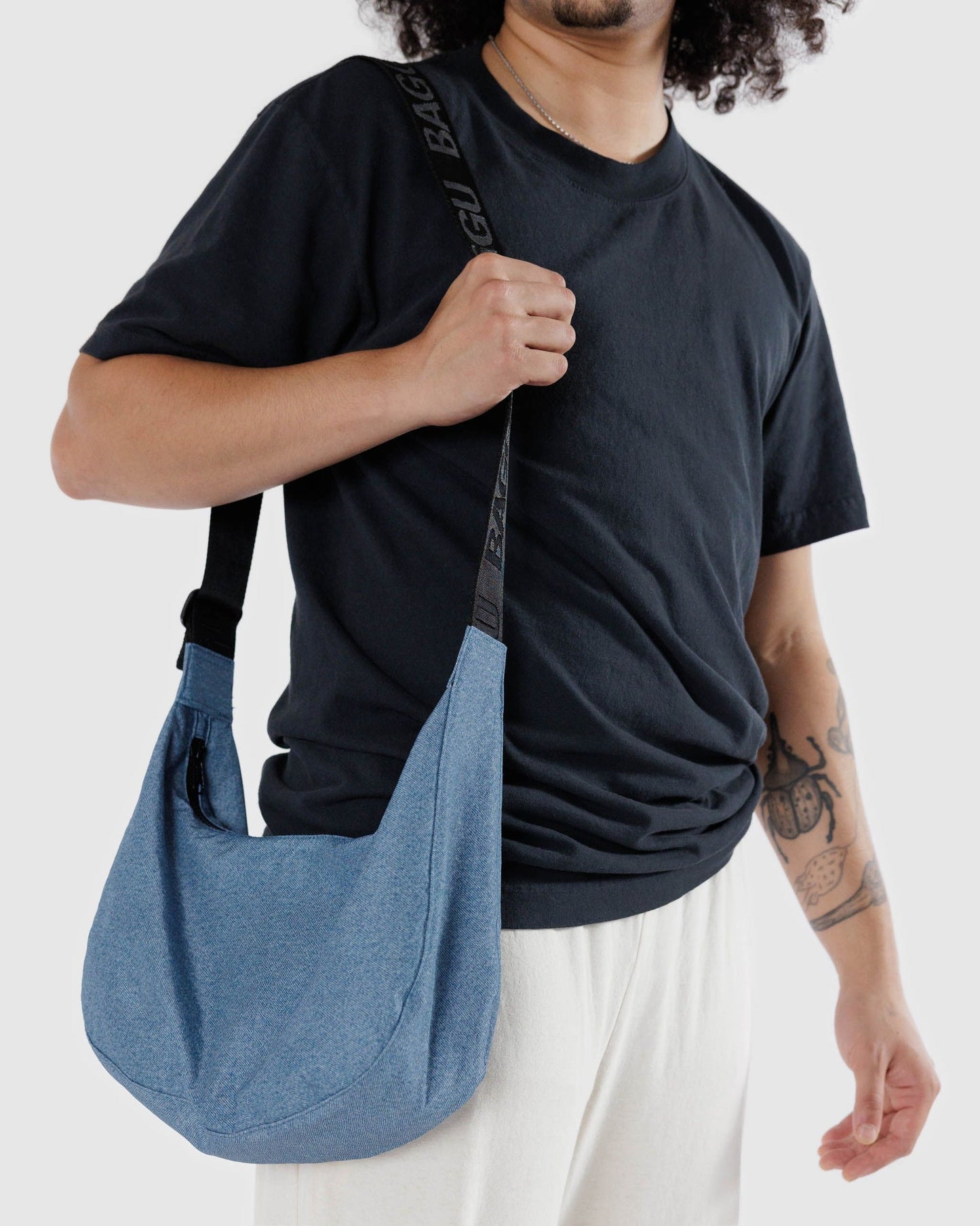 
                  
                    Digital Denim Medium Nylon Crescent Bag
                  
                