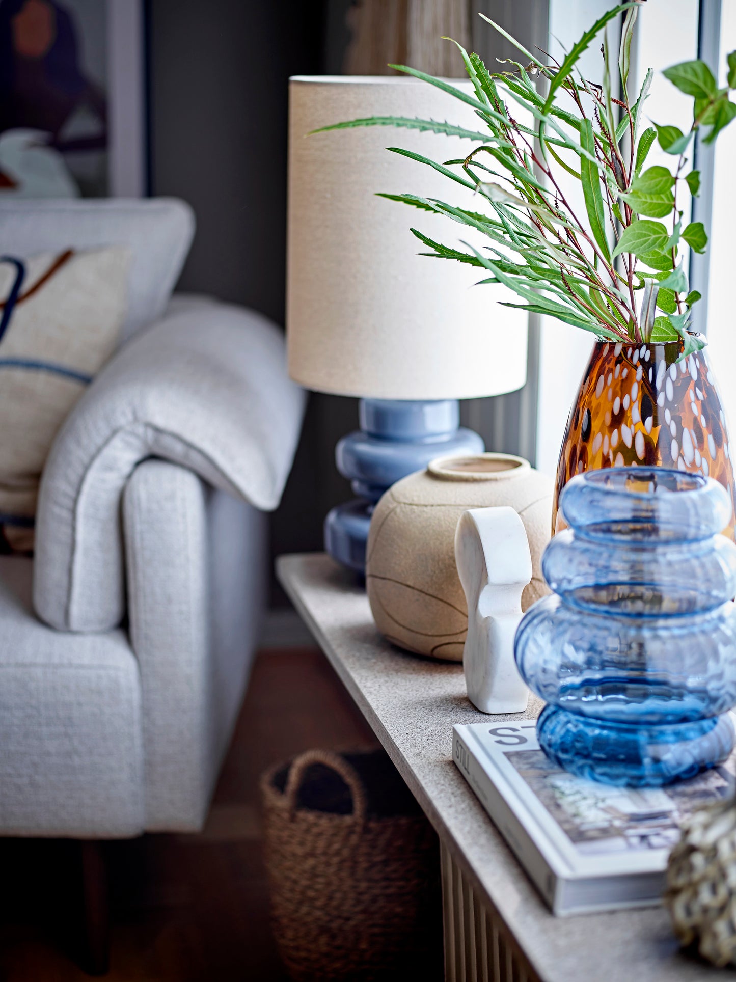 
                  
                    FABIOLA Blue Glass Table Lamp
                  
                