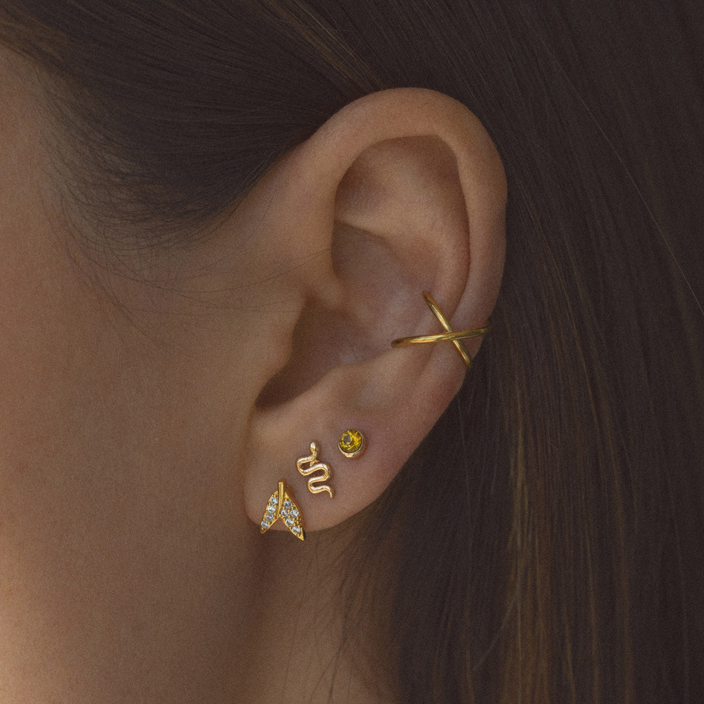 
                  
                    LIZA Gold Mini Snake Stud Earrings
                  
                
