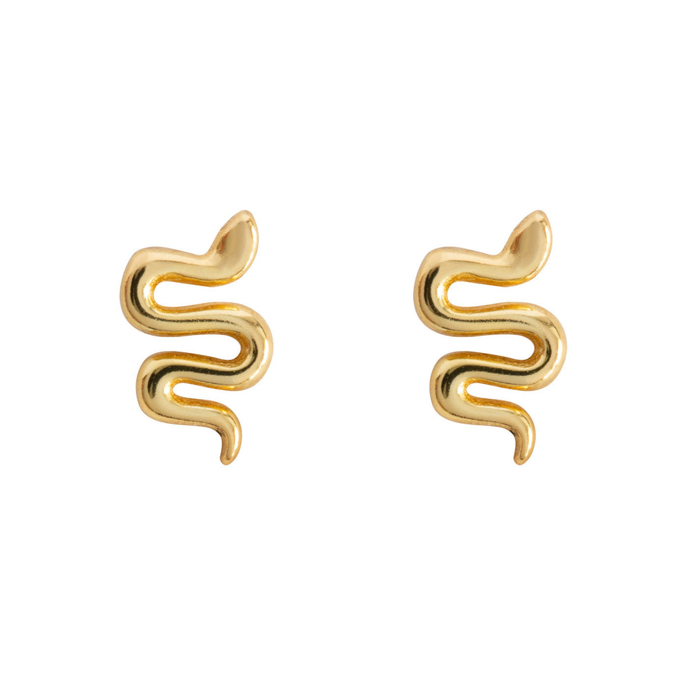 LIZA Gold Mini Snake Stud Earrings