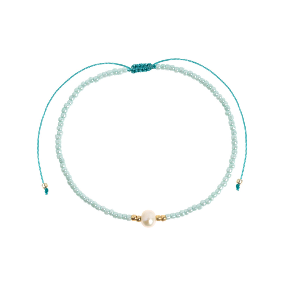 ALBA Türkisperlen mit Perlen-Makramee-Armband