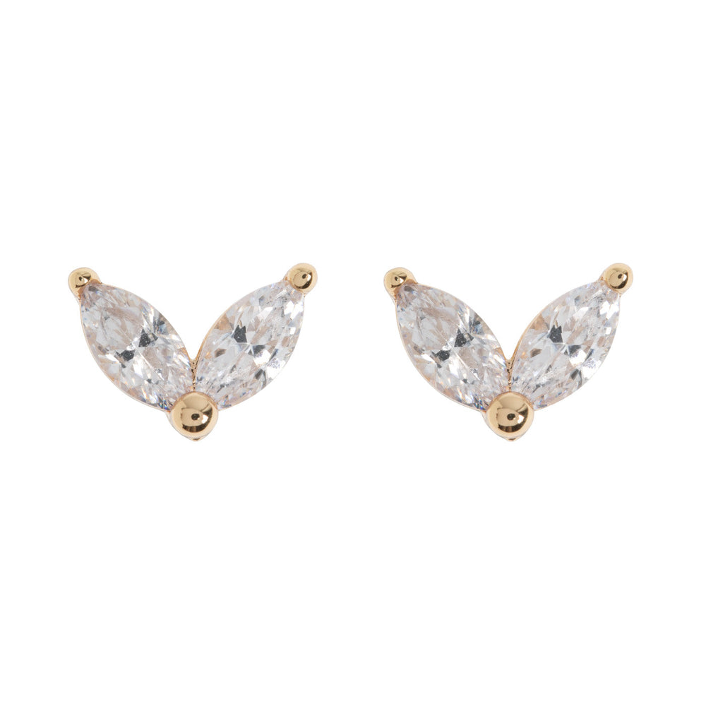 
                  
                    LEAH White Crystal Leaf Stud Earrings
                  
                