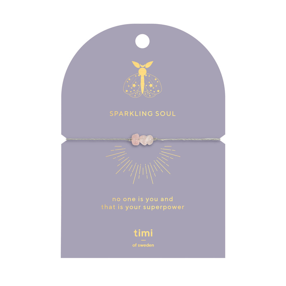 Sparkling Soul Rosenquarz-Chip-Armband