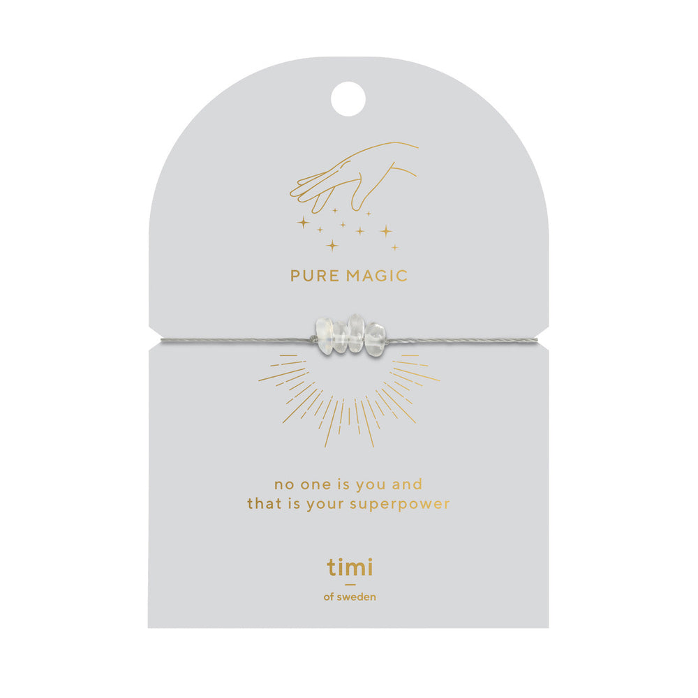 Pure Magic Klarquarz-Chip-Armband
