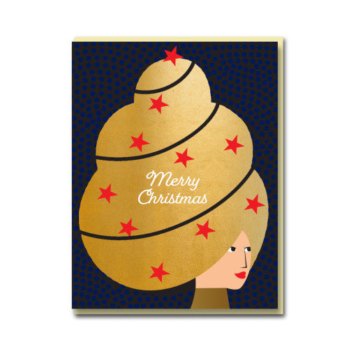 Weihnachtshaar-Grußkarte