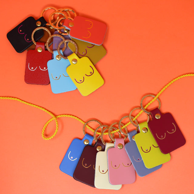 
                  
                    Cornflower Boob Leather Key Fob
                  
                