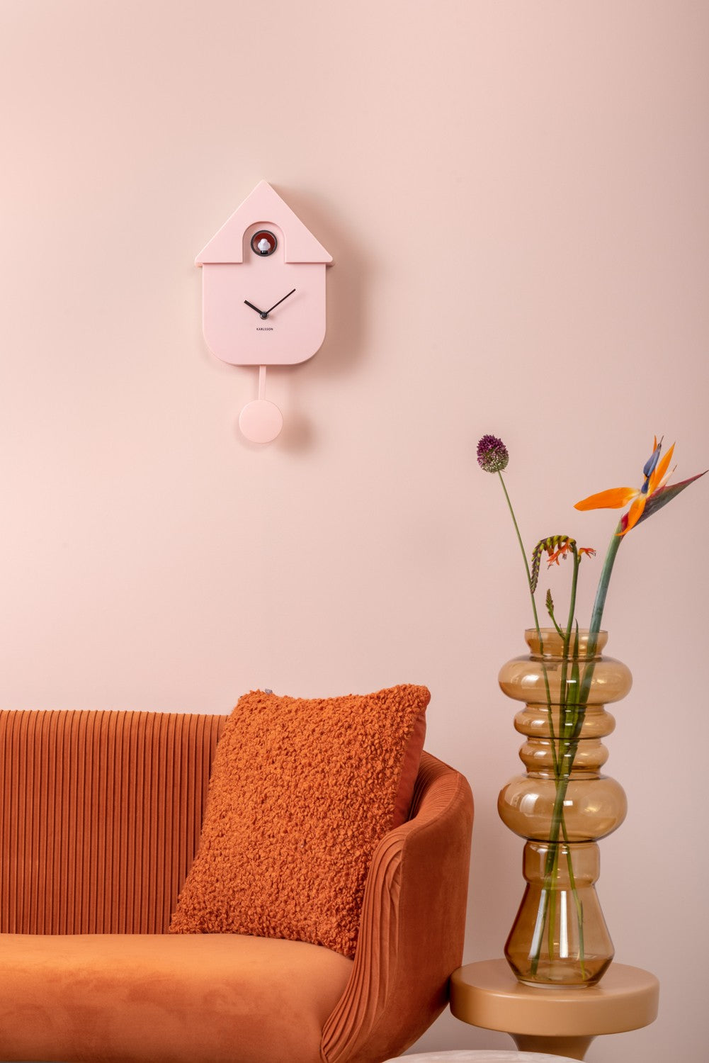 
                  
                    MODERN CUCKOO Soft Pink Wall Clock
                  
                
