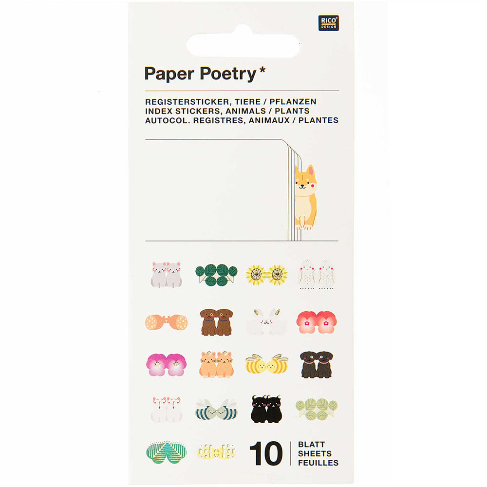 Book Index Animal Mix Sticker