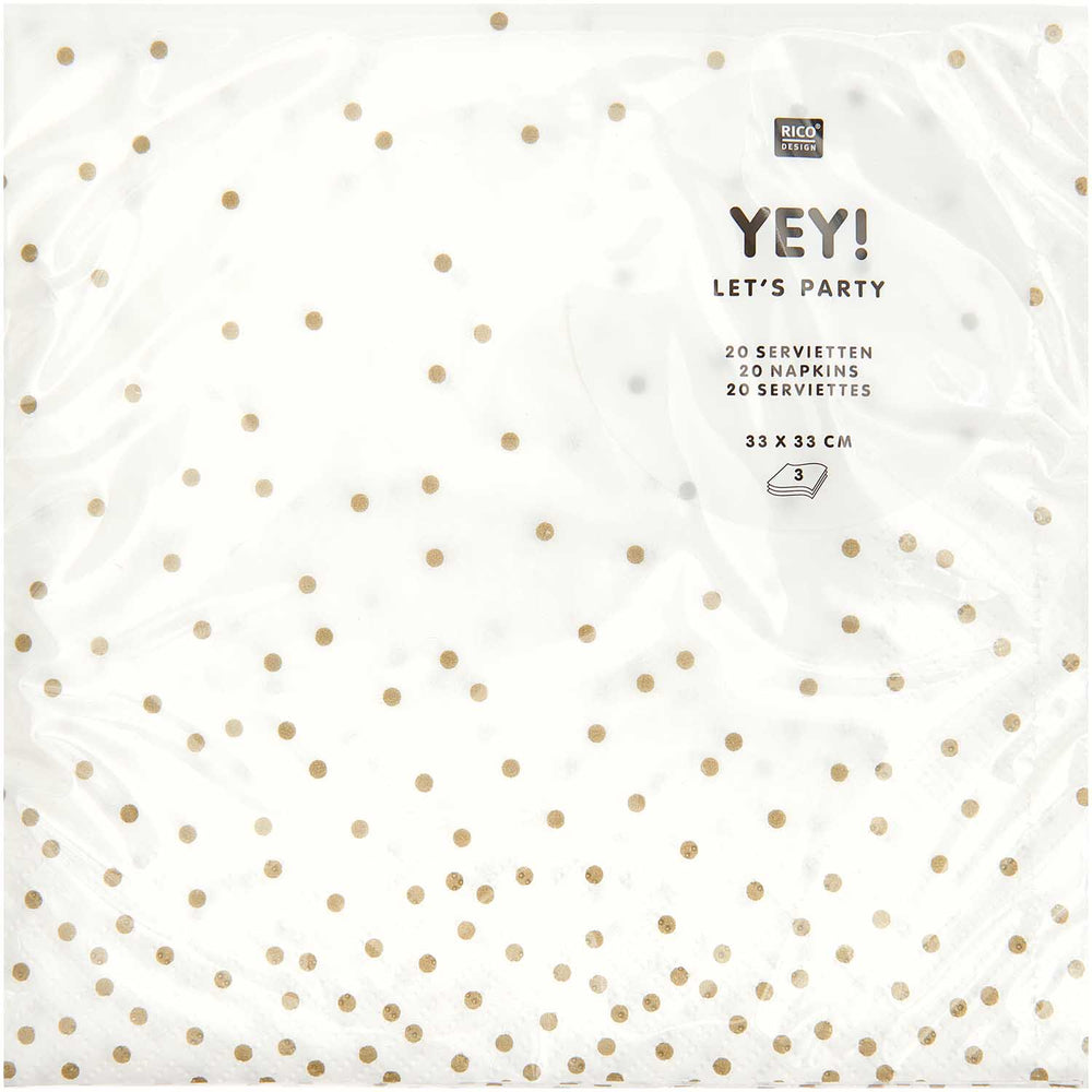 Gold Dots Paper Napkins