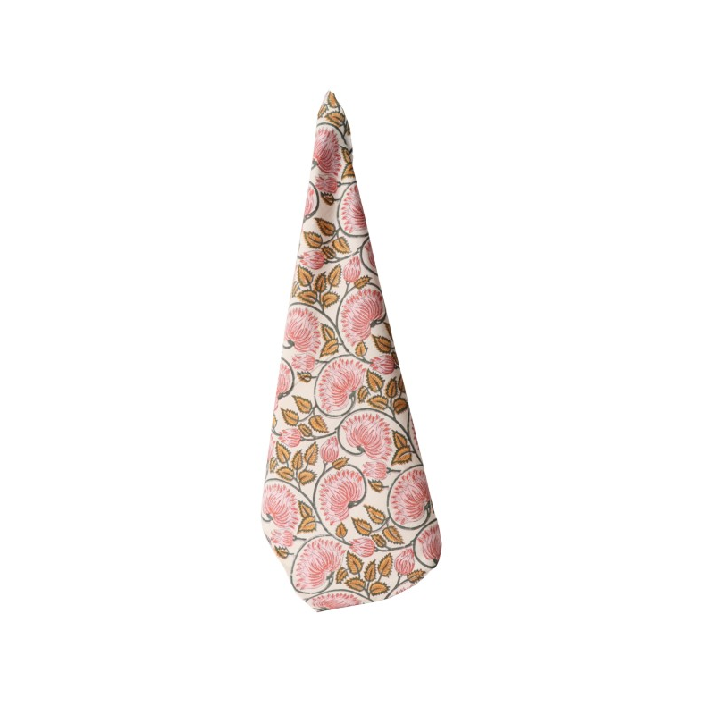 Pink Yellow Artisan Tea Towel