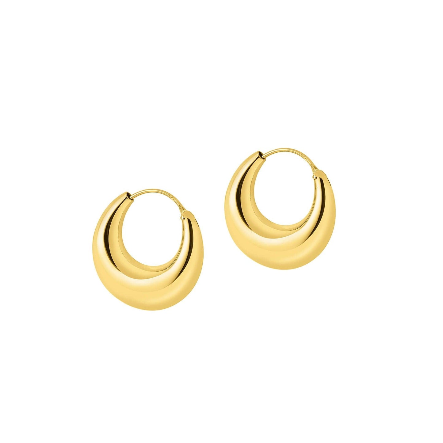 
                  
                    Gold Plated Bold Hoop Earrings
                  
                
