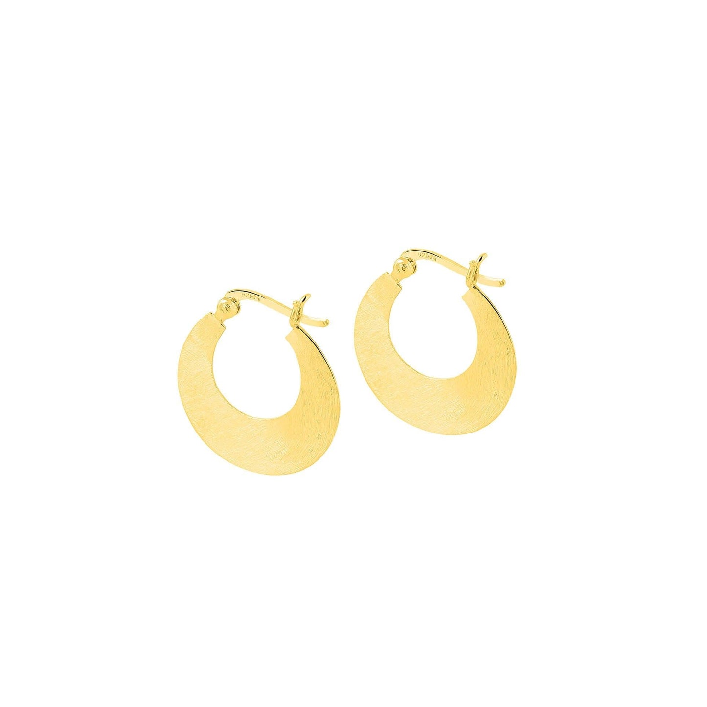 
                  
                    Matt Gold Plated Flat Hoop Earrings
                  
                