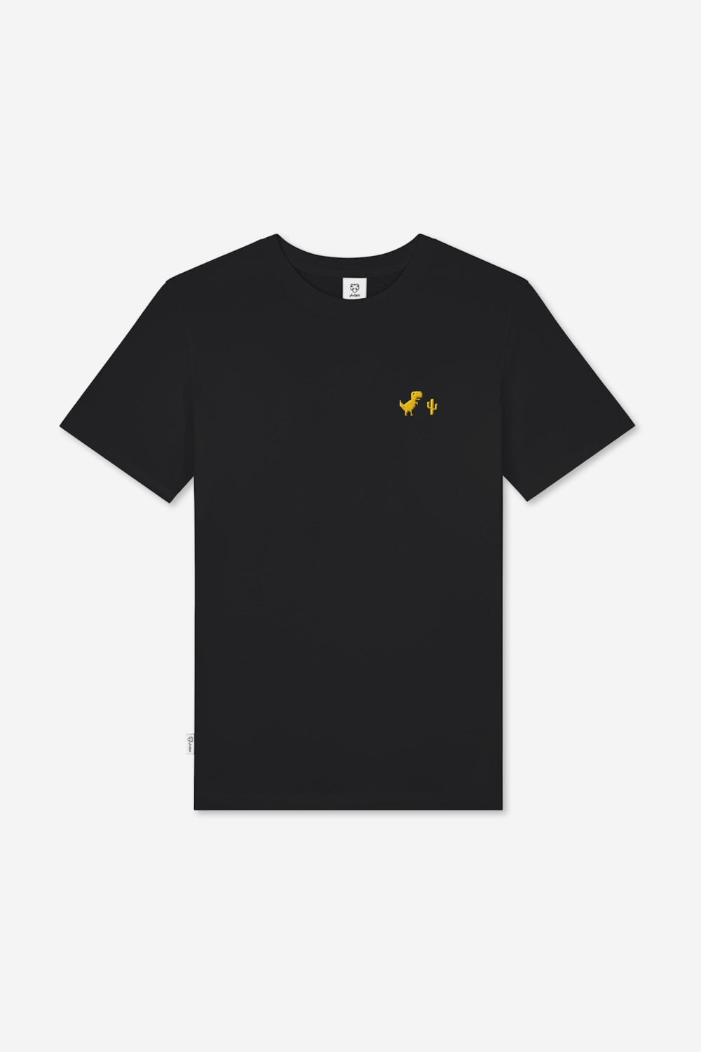 Black 8-Bit Dino T-Shirt