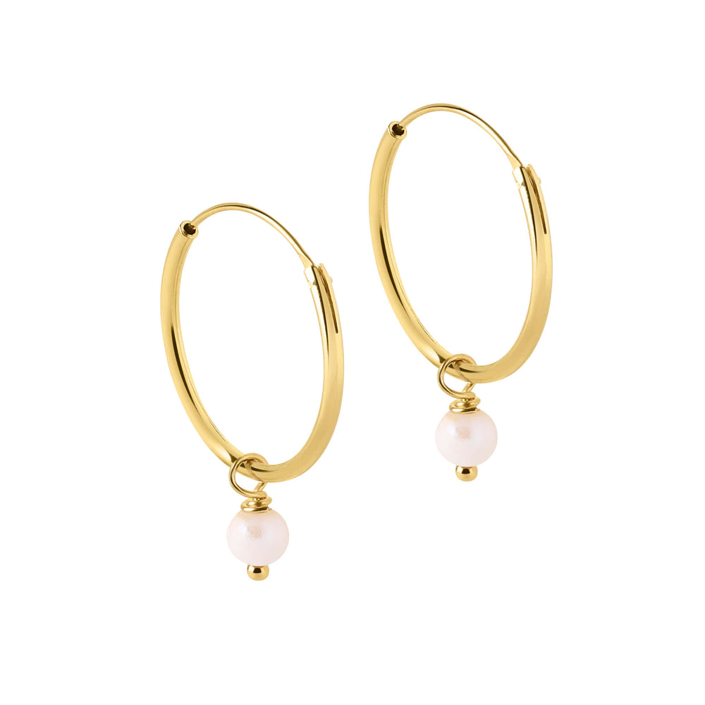 
                  
                    Gold Plated Hoop Pearl Earrings
                  
                