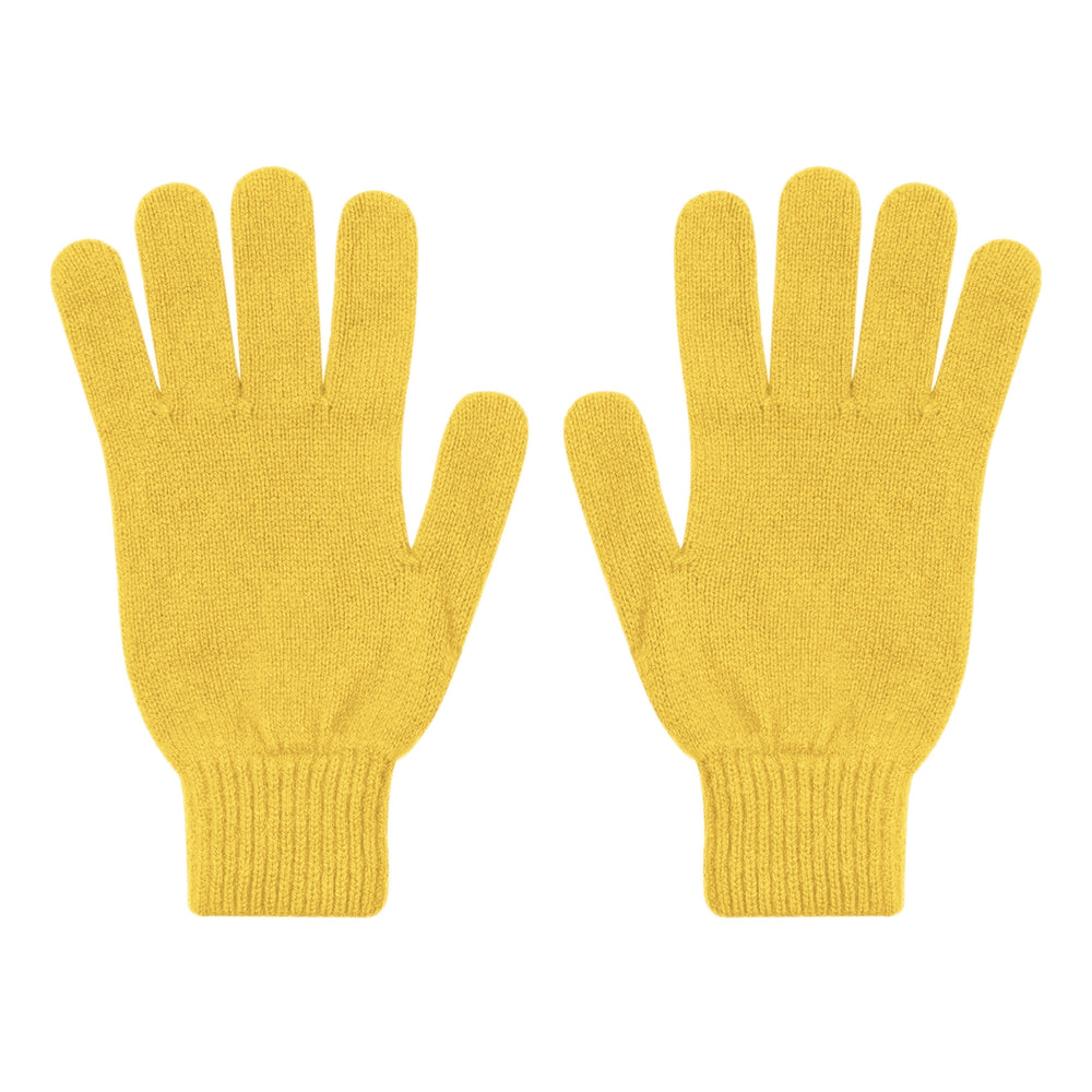 Lemon Yellow Merino Wool Gloves