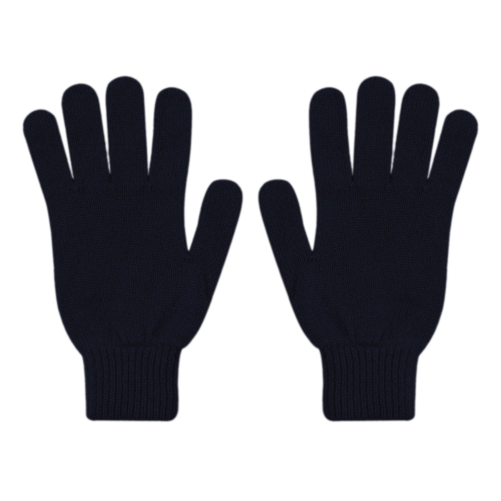 Navy Blue Merino Wool Gloves