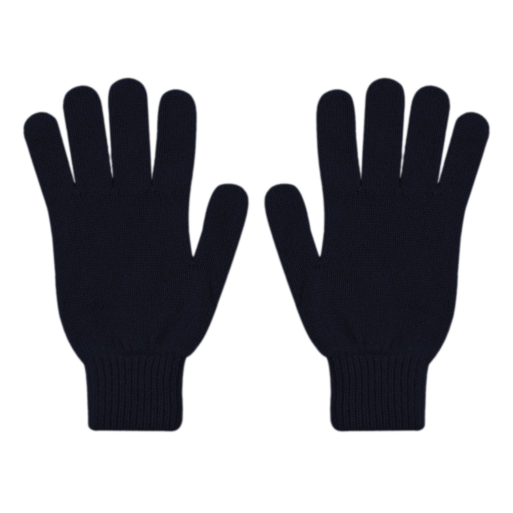 Navy Blue Merino Wool Gloves