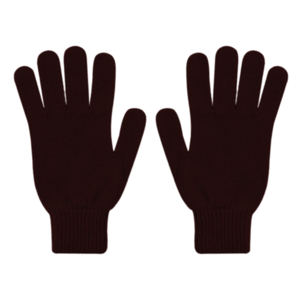 Oxblood Red Merino Wool Gloves