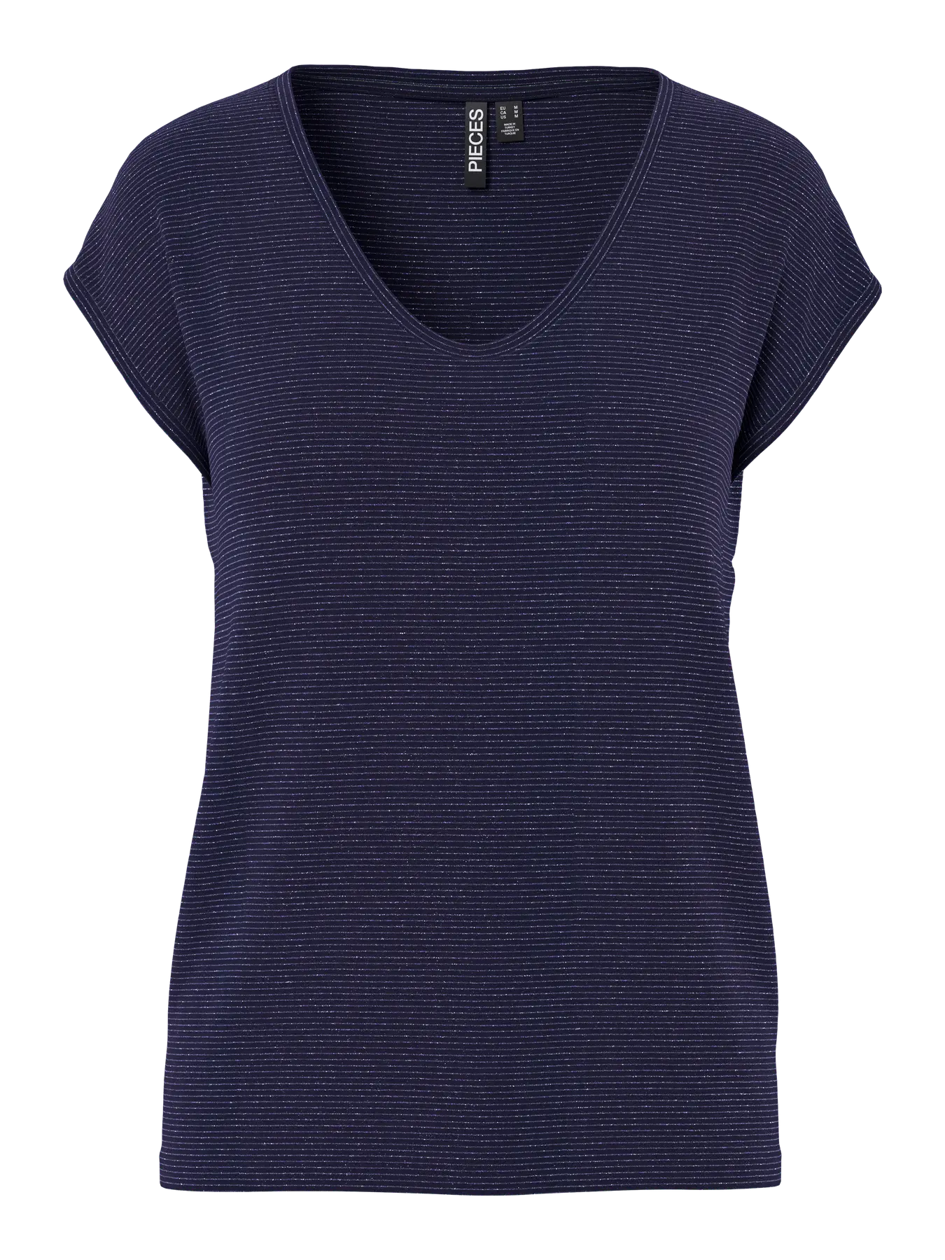 
                  
                    PCBILLO Sky Captain Lurex Stripes Loose T-Shirt
                  
                