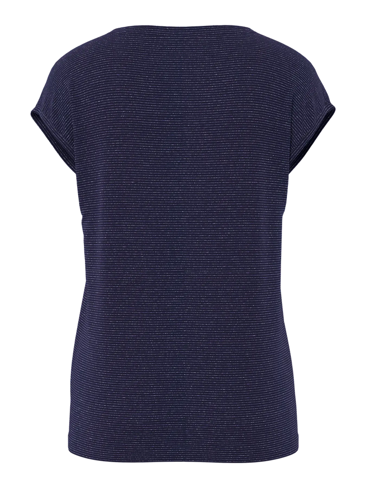 
                  
                    PCBILLO Sky Captain Lurex Stripes Loose T-Shirt
                  
                