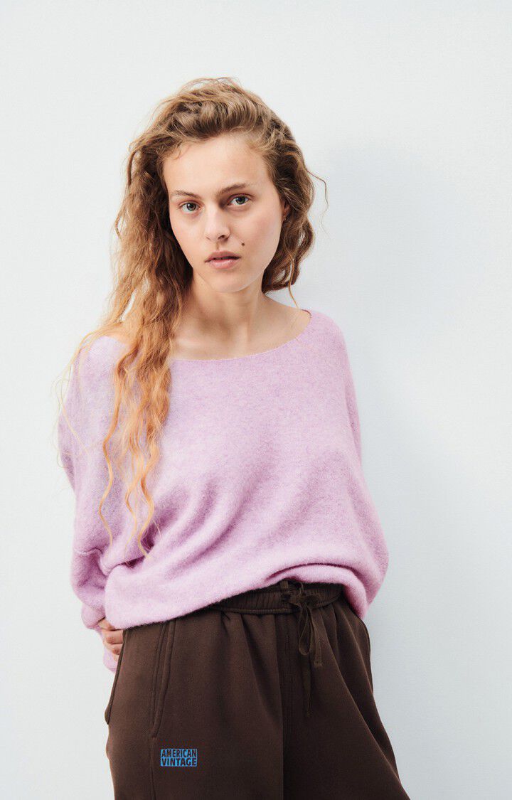 DAMSVILLE Melange Glycine Boat Neck Jumper