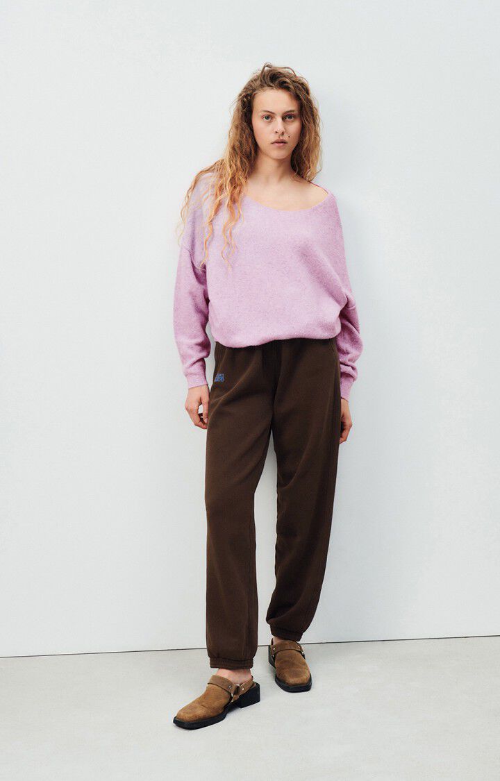 DAMSVILLE Melange Glycine Boat Neck Jumper